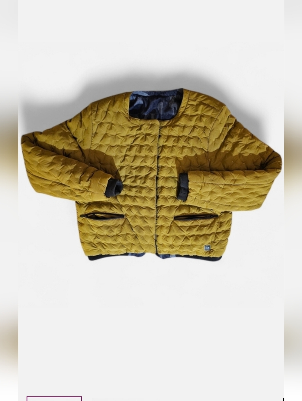 The North Face Cryos Reversible GTX Down Bomber Jacket Indigo Denim Jacquard L